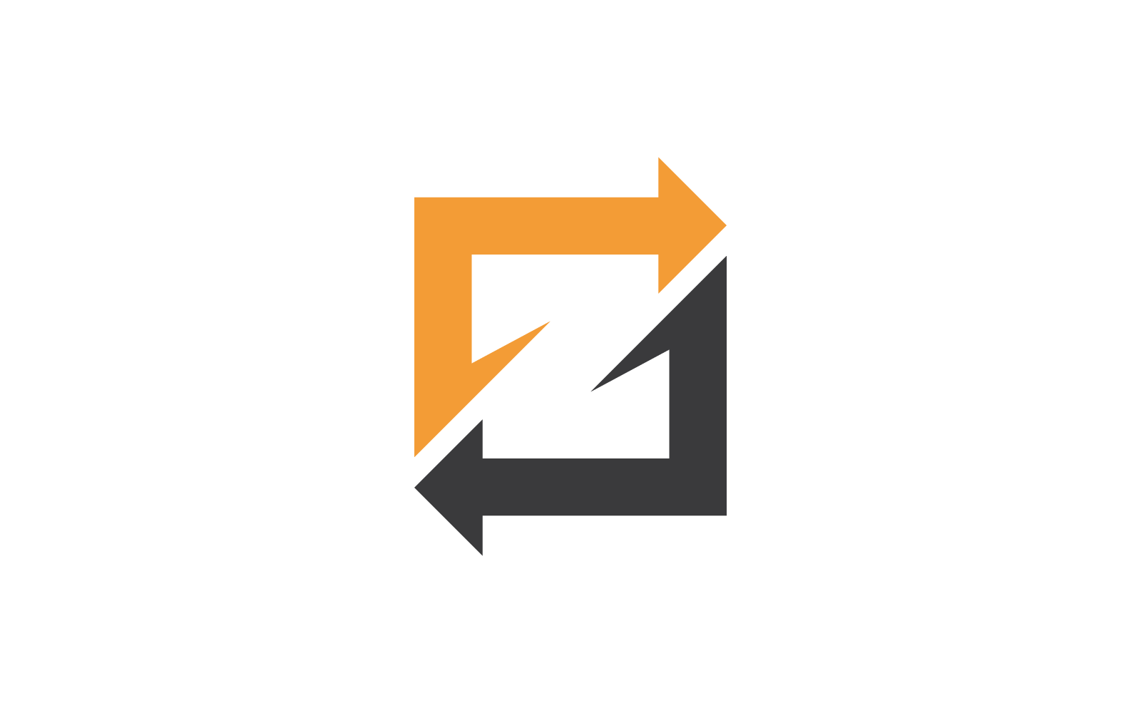 Arrow initial letter technology design template Logo Template