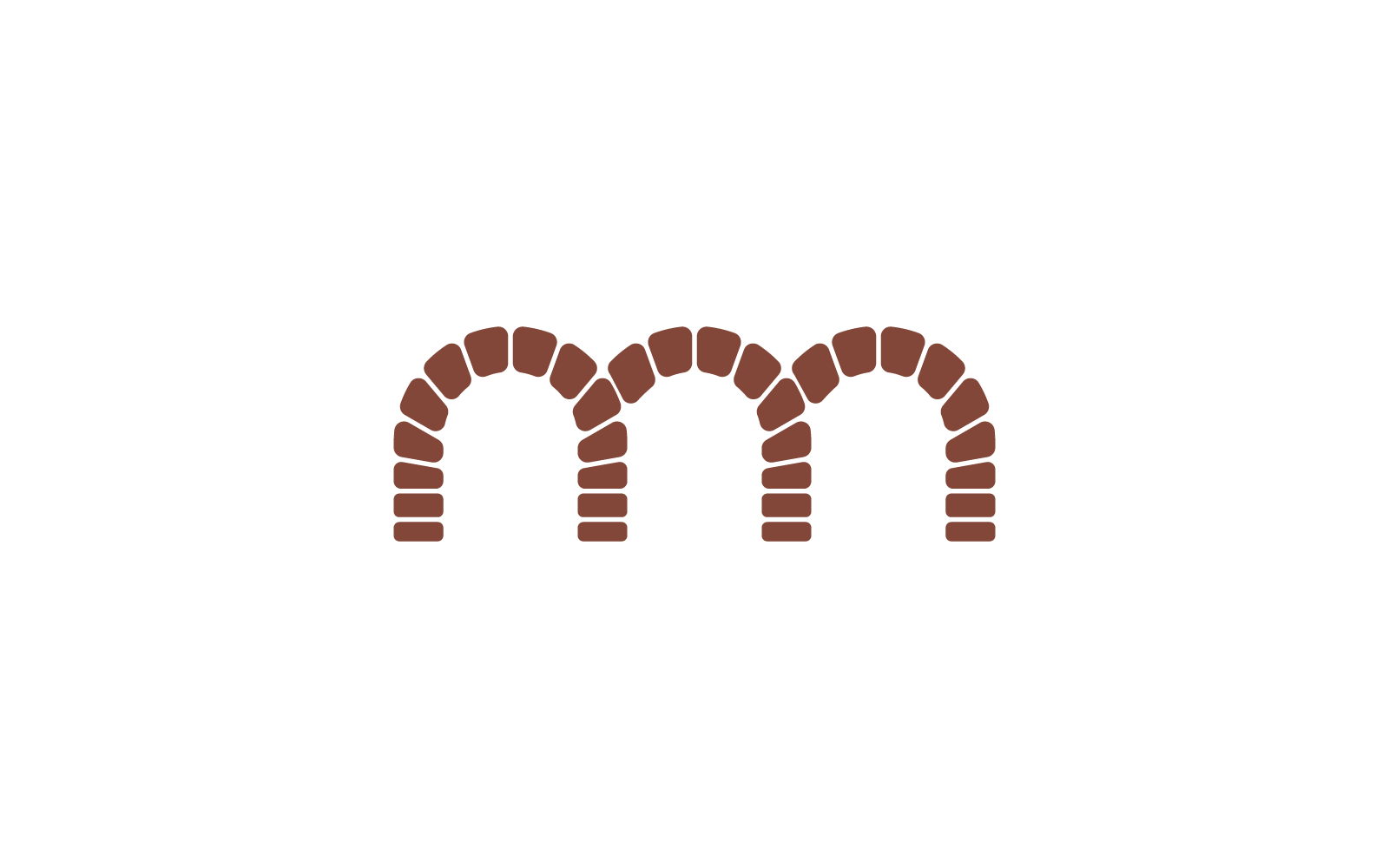 Bakstenen brug logo vector ilustration platte ontwerpsjabloon