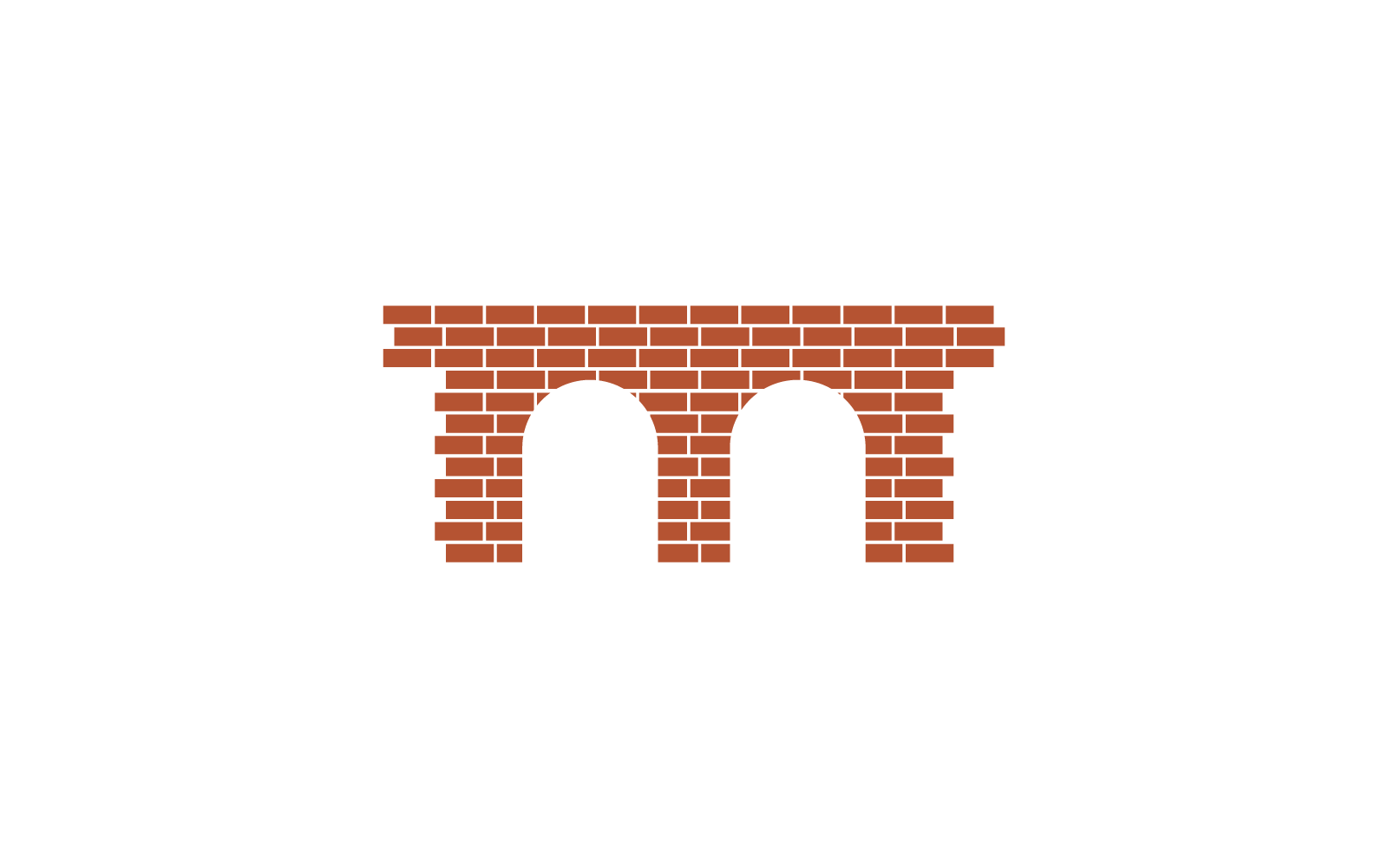 Brick bridge logo vector icon ilustration design template Logo Template