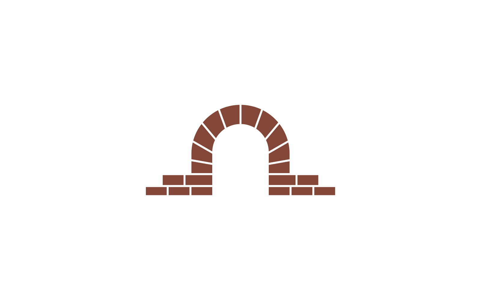 Brick bridge logo vector icon ilustration design