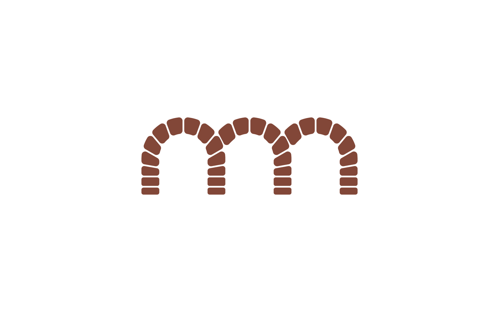 Brick bridge logo vector ilustration flat design template