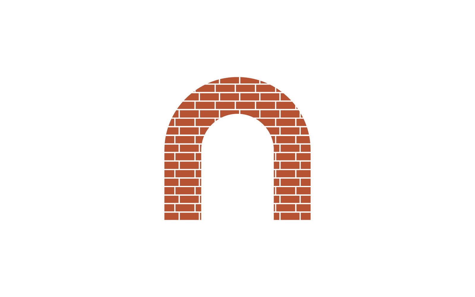 Brick bridge logo vector ilustration flat design
