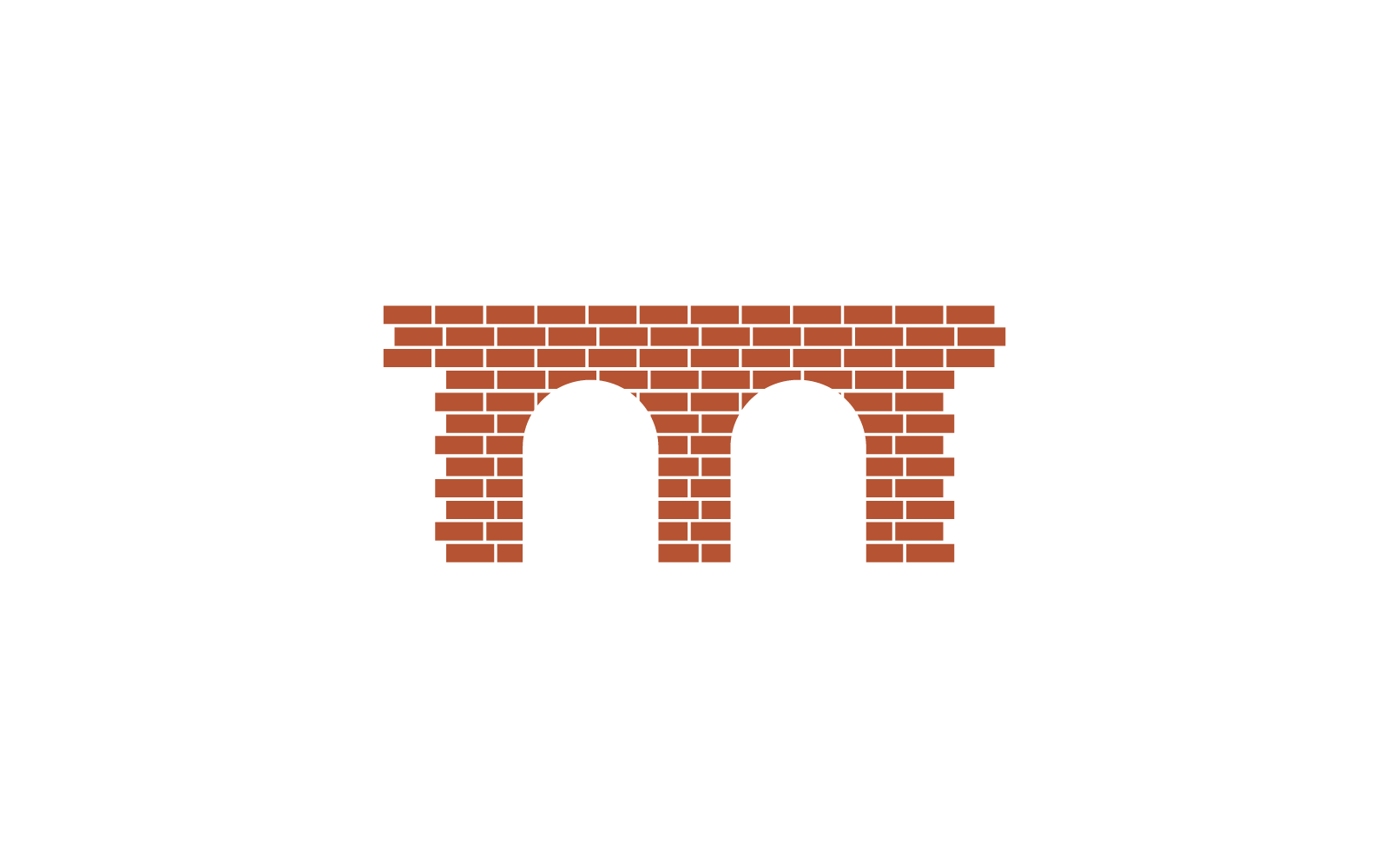 Ceglany most logo wektor ikona ilustracja szablon projektu