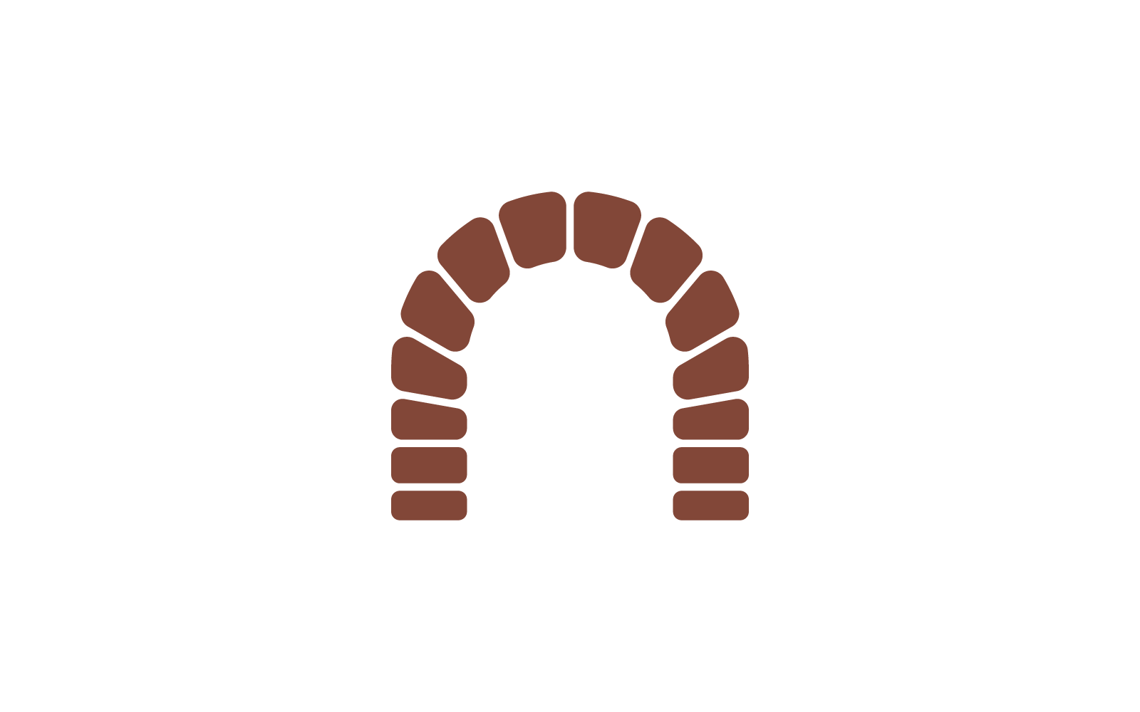 Disegno dell&amp;#39;illustrazione del logo vettoriale del ponte in mattoni