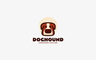Dog Hound Simple Mascot Logo