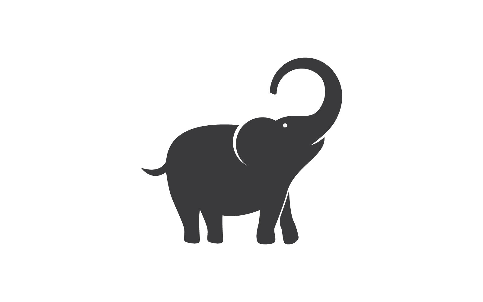 Elefante logo ilustración icono vector diseño plano