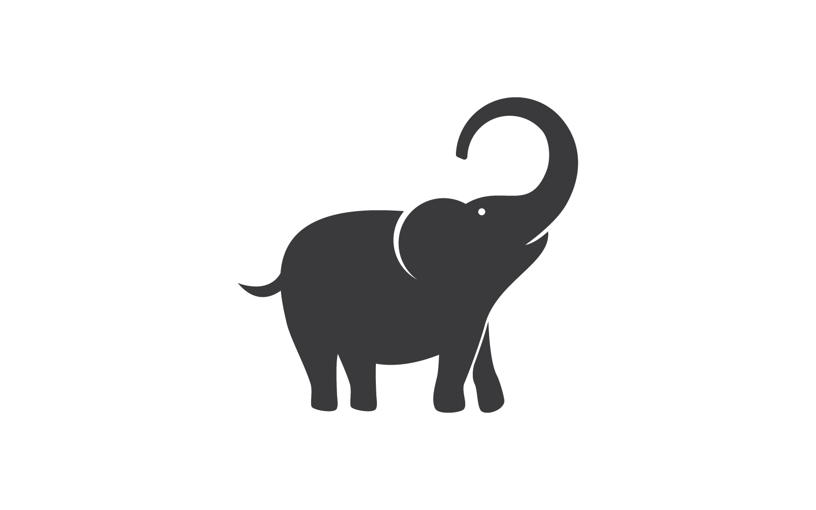 Elephant logo illustration icon vector flat design