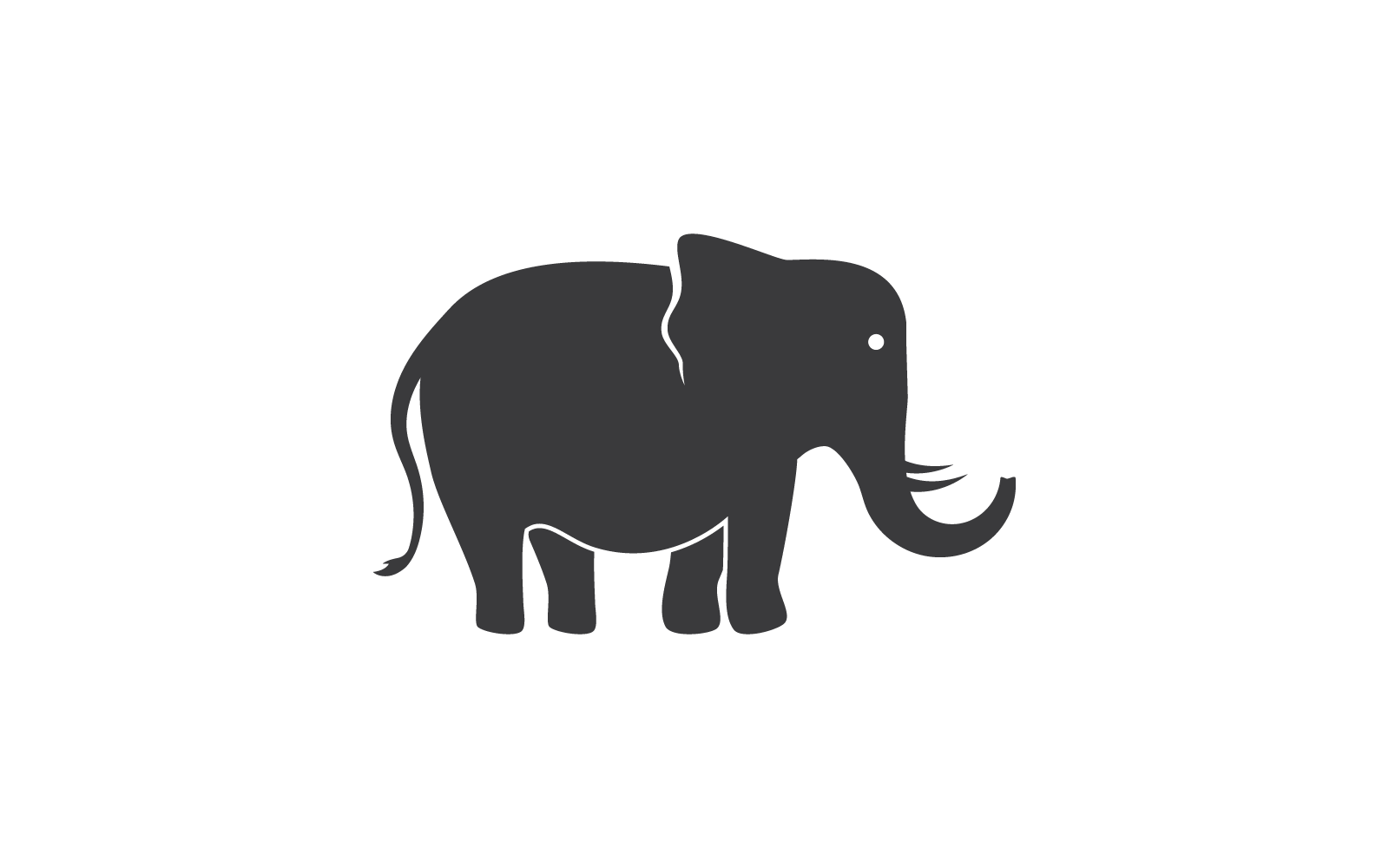 Elephant logo illustration vector flat design template