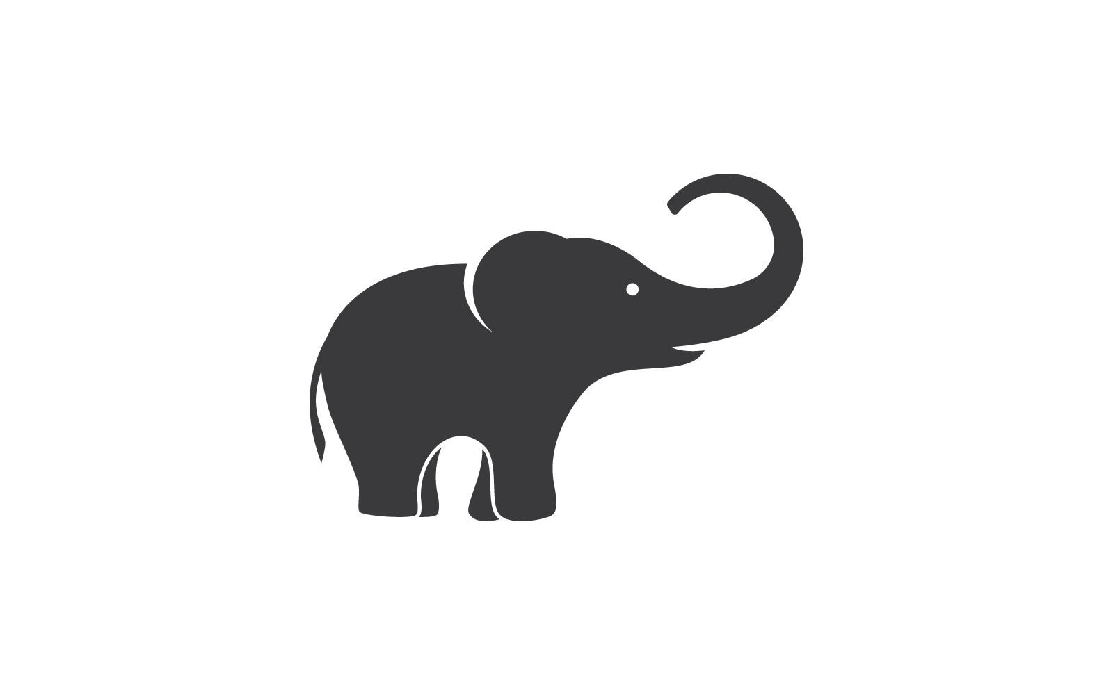 Elephant logo illustration vector flat design Logo Template