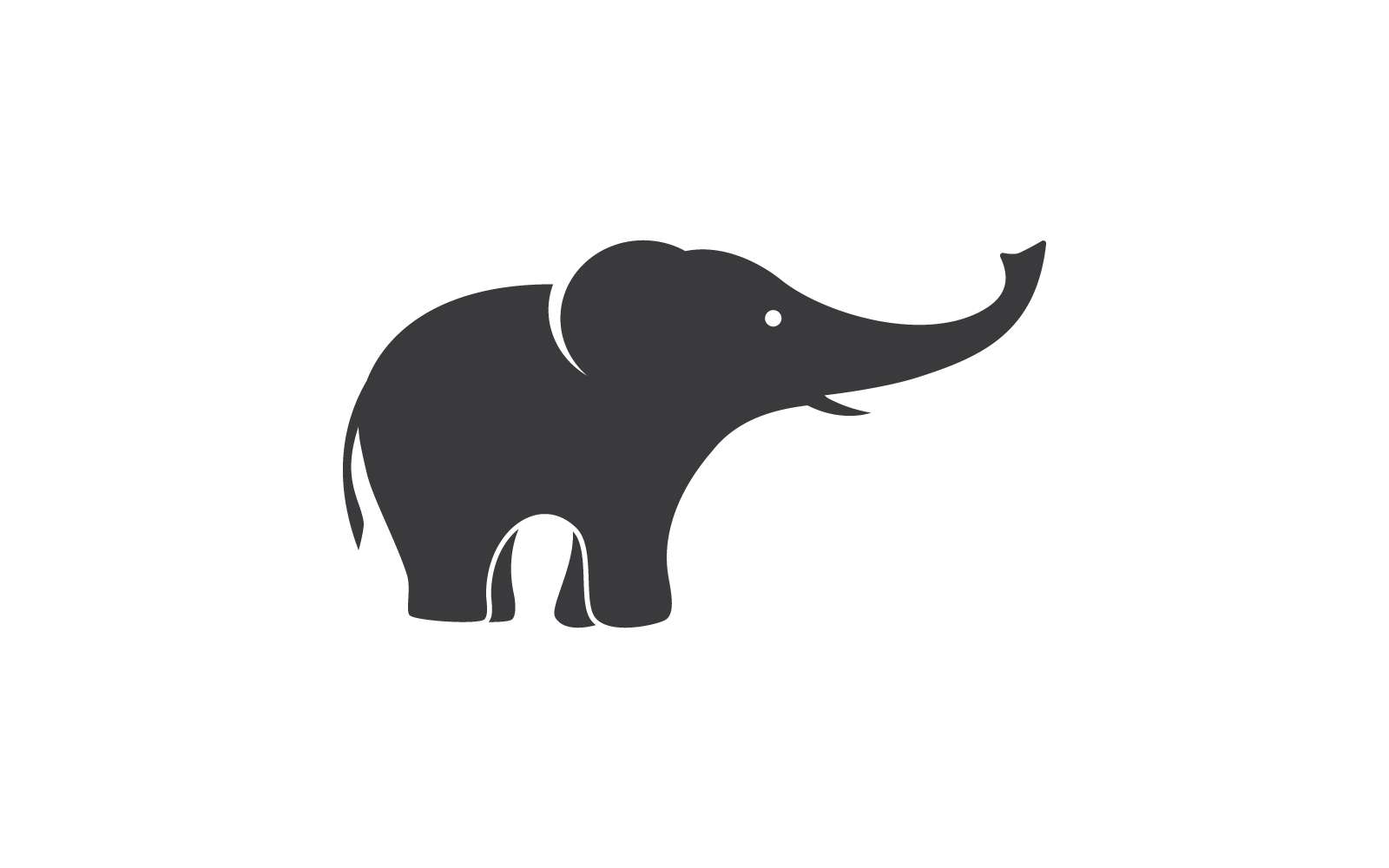 Elephant logo illustration vector icon flat design