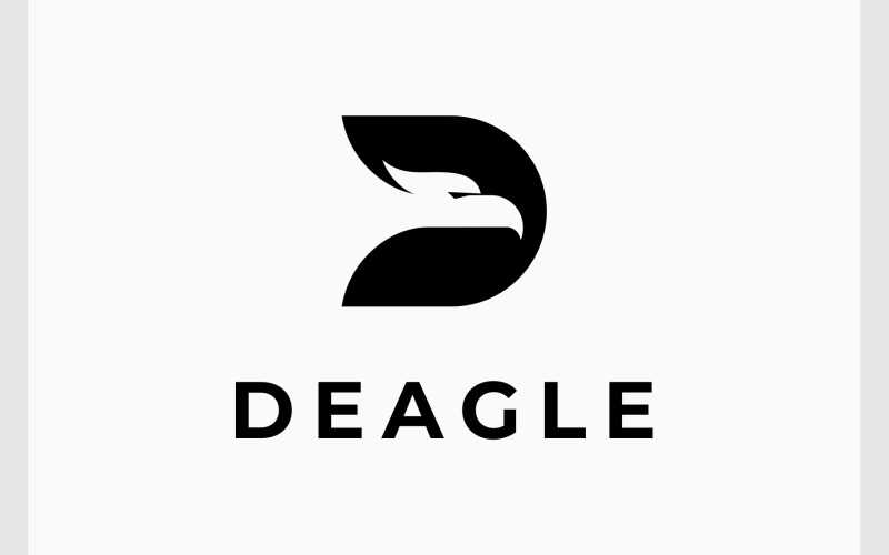 Letter D Eagle Falcon Hawk Bird Logo Logo Template