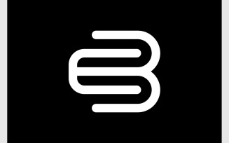 Letter E B Initials Monogram Logo