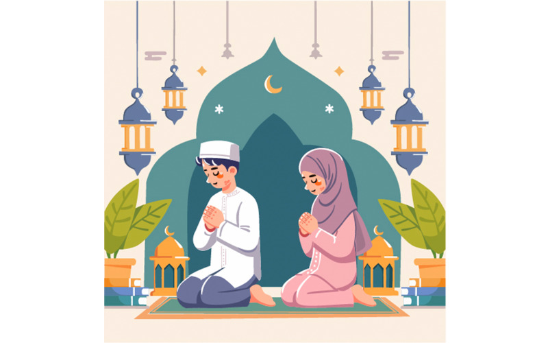 Ramadan Kareem Mubarak Illustration