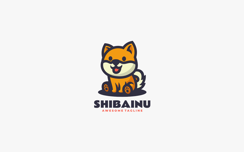 Shiba Inu Mascot Cartoon Logo 5 Logo Template