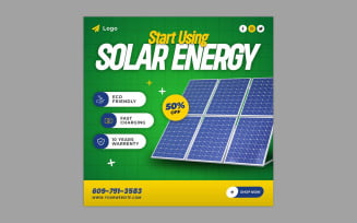 Solar Energy Social Media Post Template