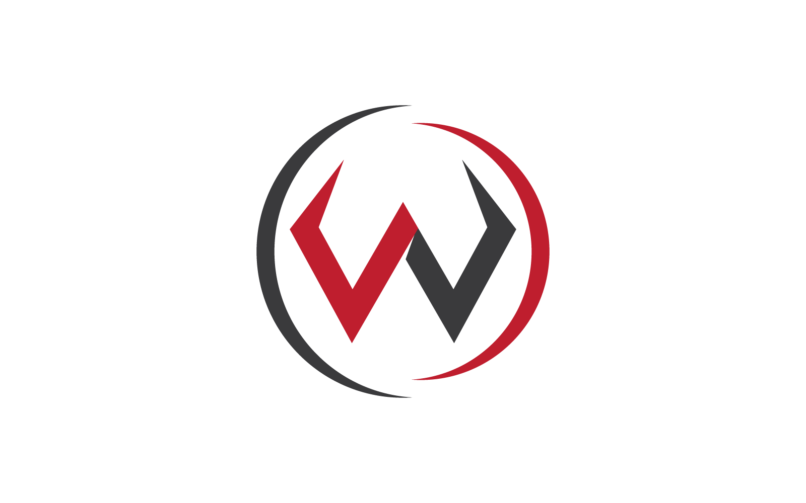W letter logo vector illustration flat design template