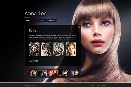 Hair Salon Website Template 38913