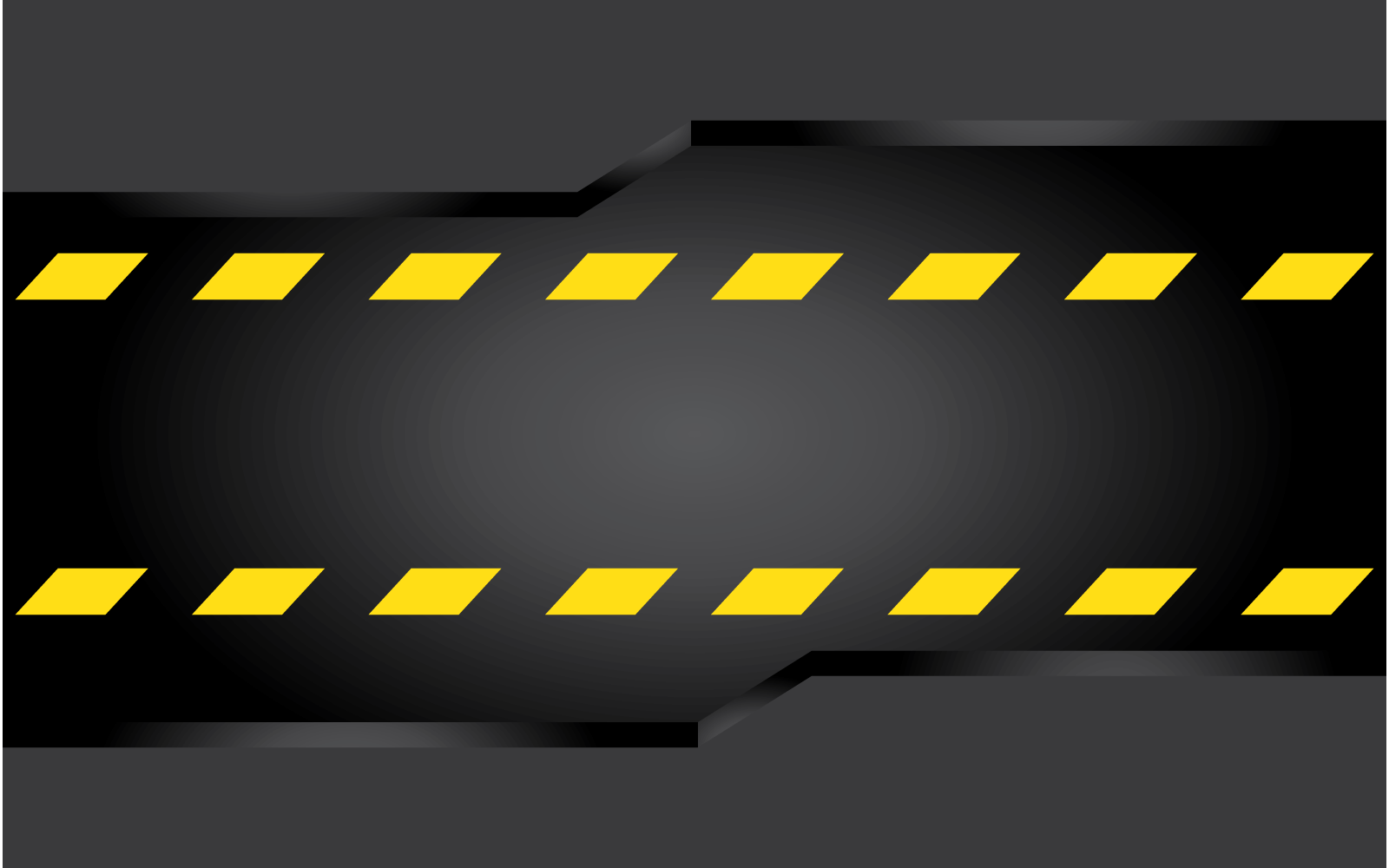 Construction metal background with black and yellow safety line design template