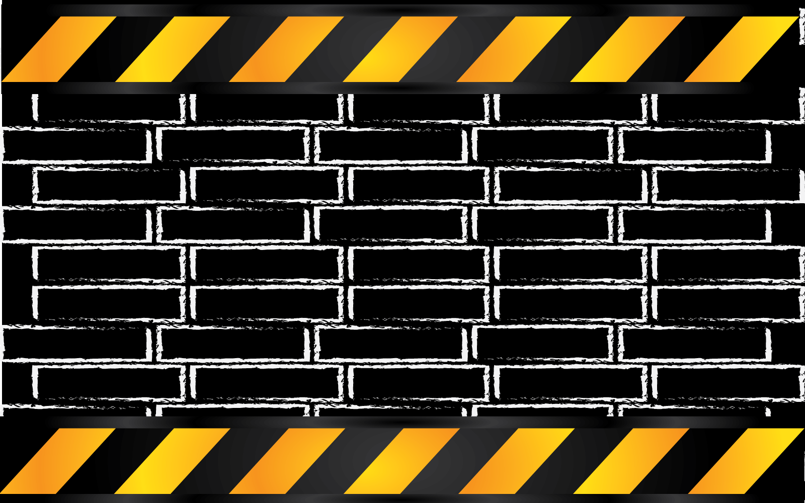 Construction metal background with black and yellow safety line vector Logo Template