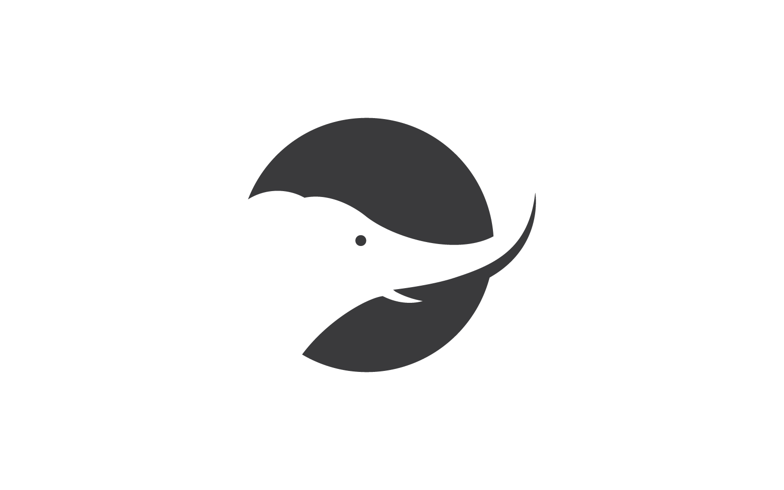 Elephant logo illustration flat design