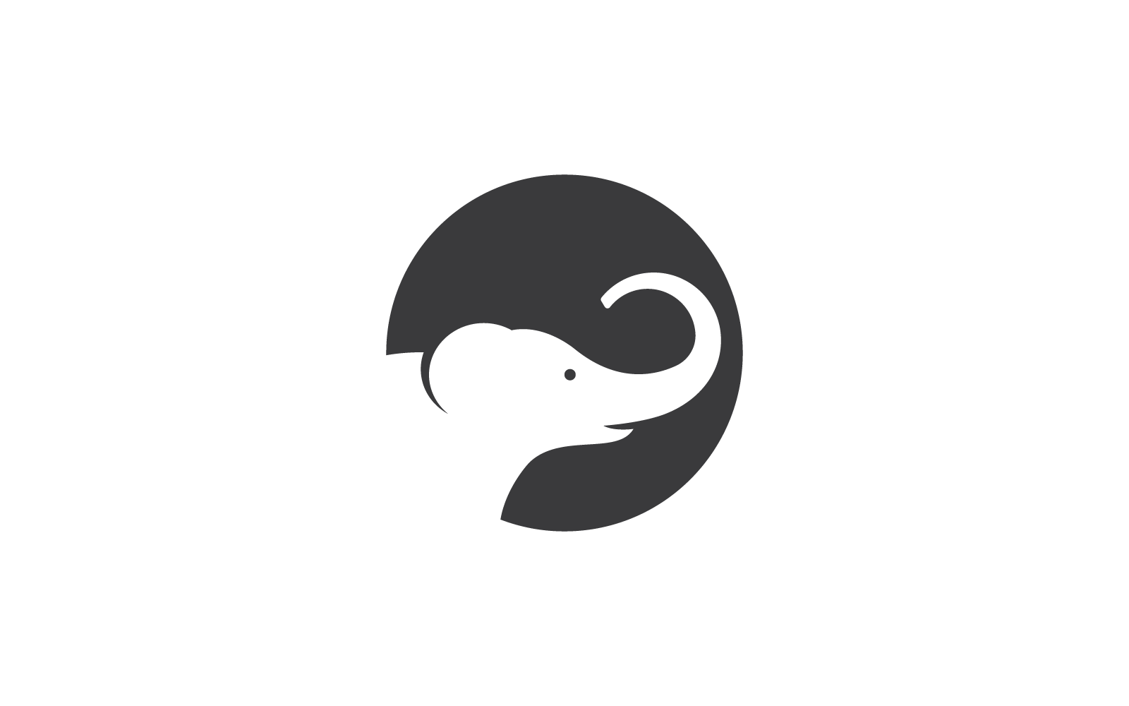 Elephant logo vector flat design template
