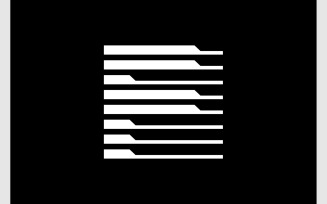 Letter F Square Monogram Logo