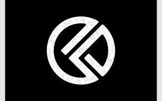 Letter K Circle Monogram Logo