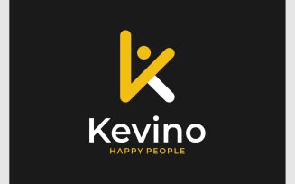 Letter K Happy People Logo