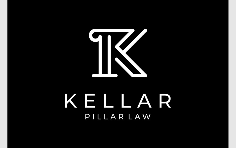 Letter K Pillar Column Law Firm Logo Logo Template
