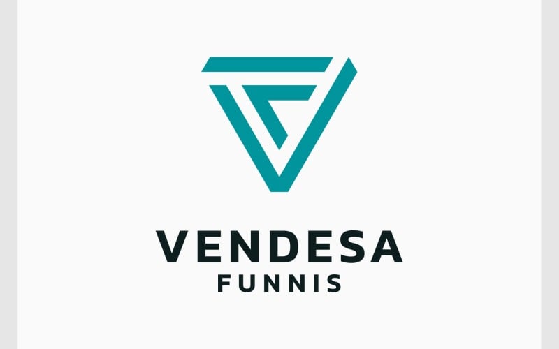 Letter V F Triangle Modern Logo Logo Template