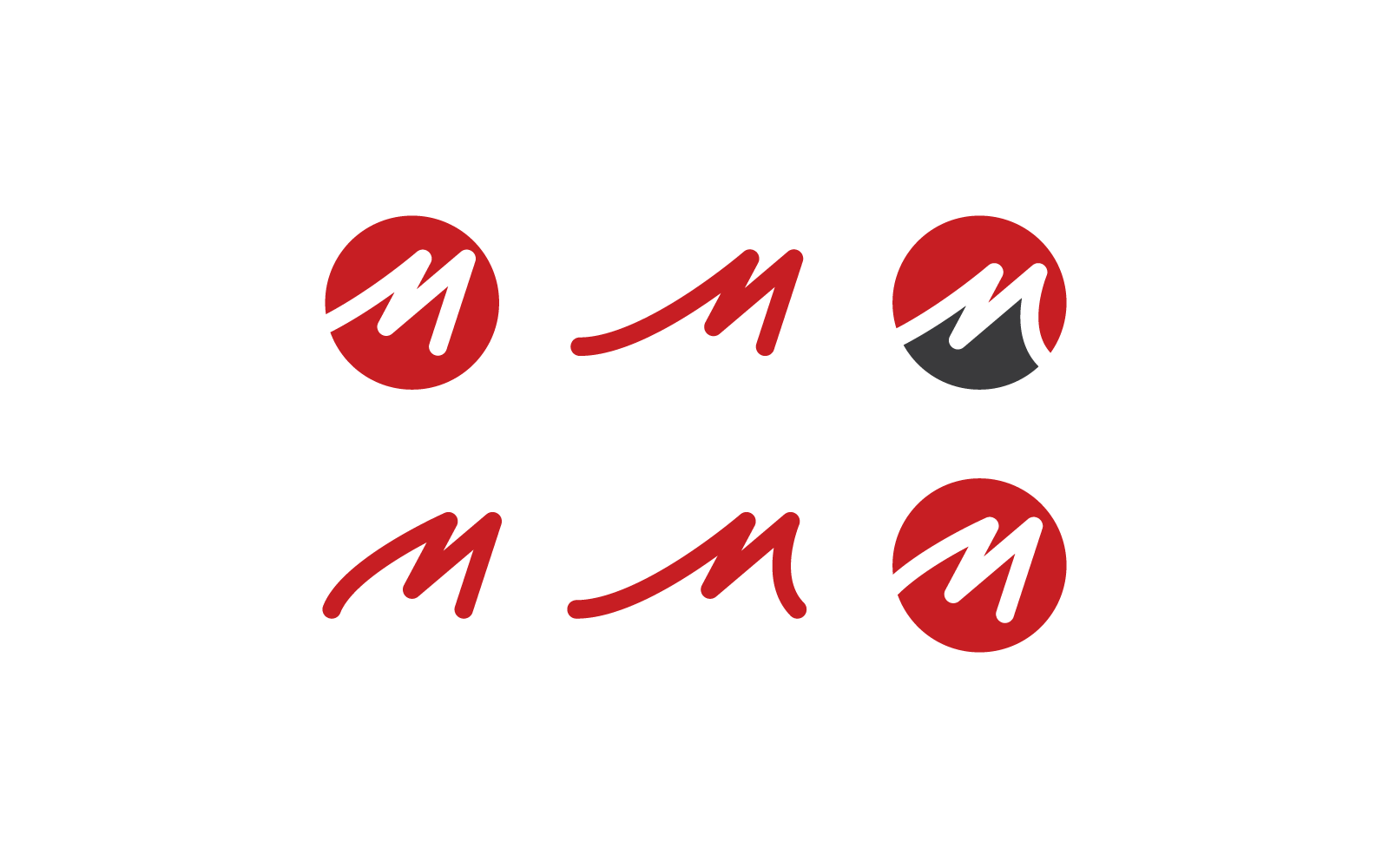 M or N Letter business illustration template