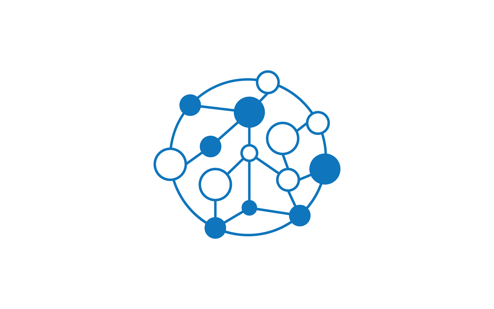 Modello di design piatto vettoriale per illustrazione del logo della molecola