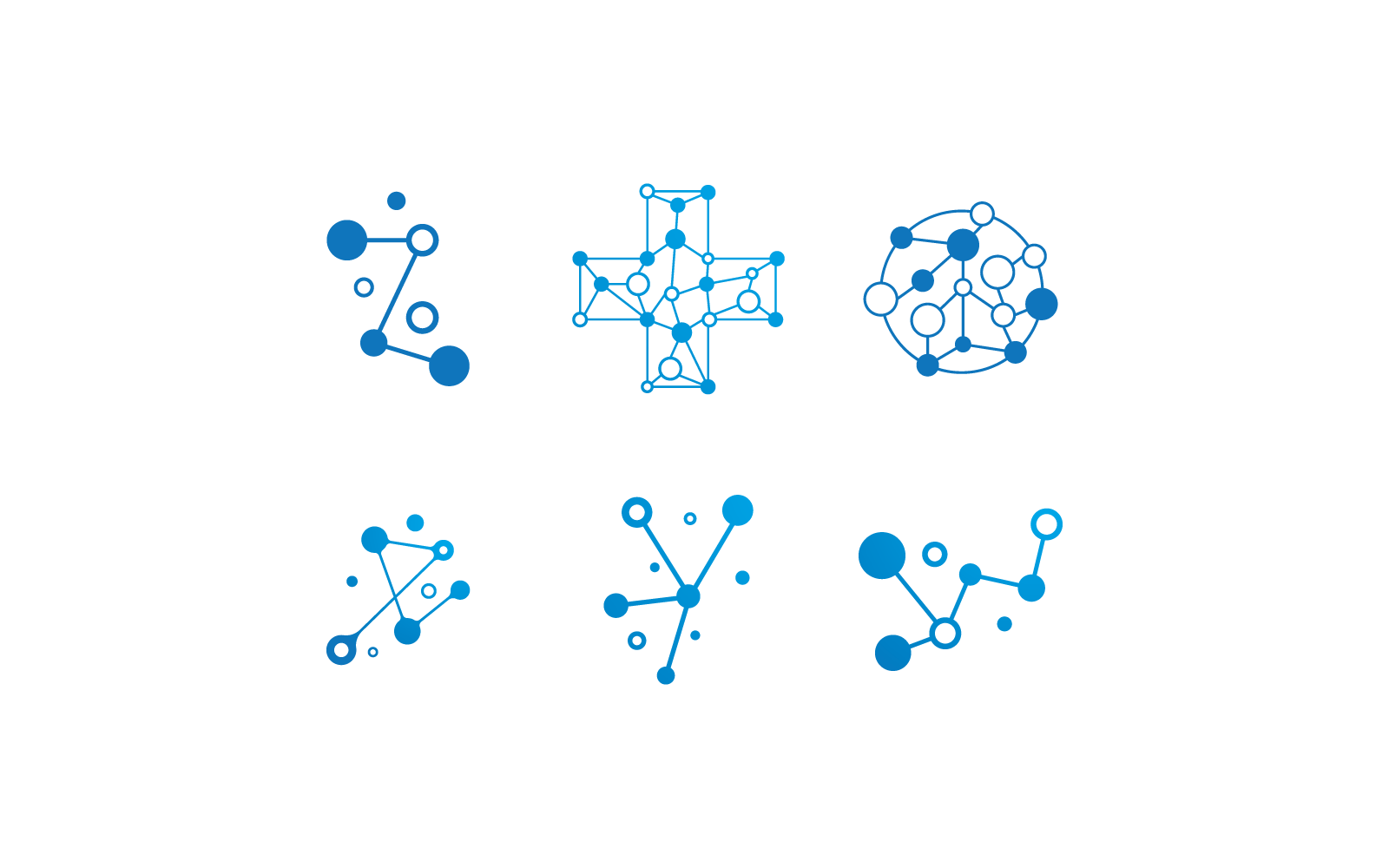 Modelo de design de ilustração de logotipo de molécula