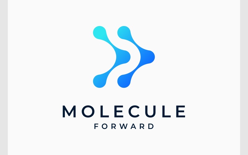Molecule Science Technology Forward Logo Logo Template