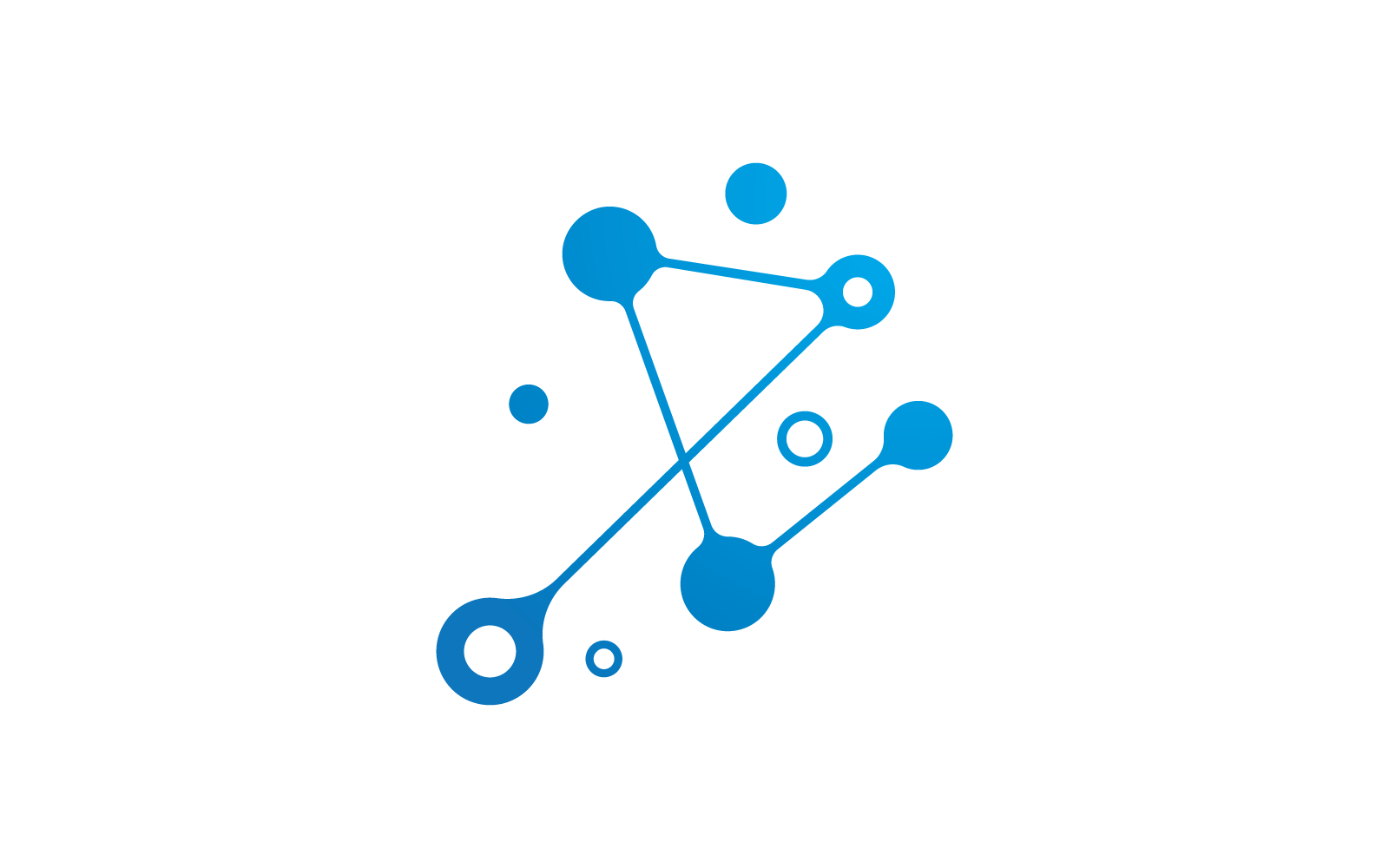 Molekül logo illüstrasyon vektör şablonu