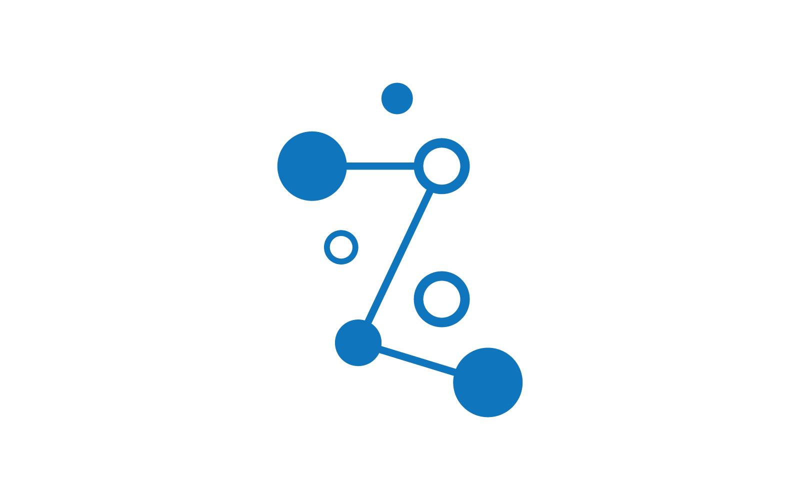 Molekül logosu illüstrasyon tasarım vektör şablonu