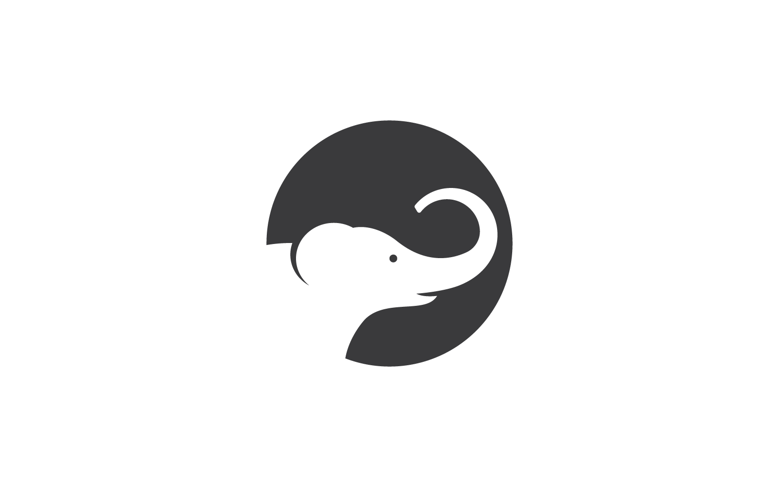 Olifant logo vector platte ontwerpsjabloon