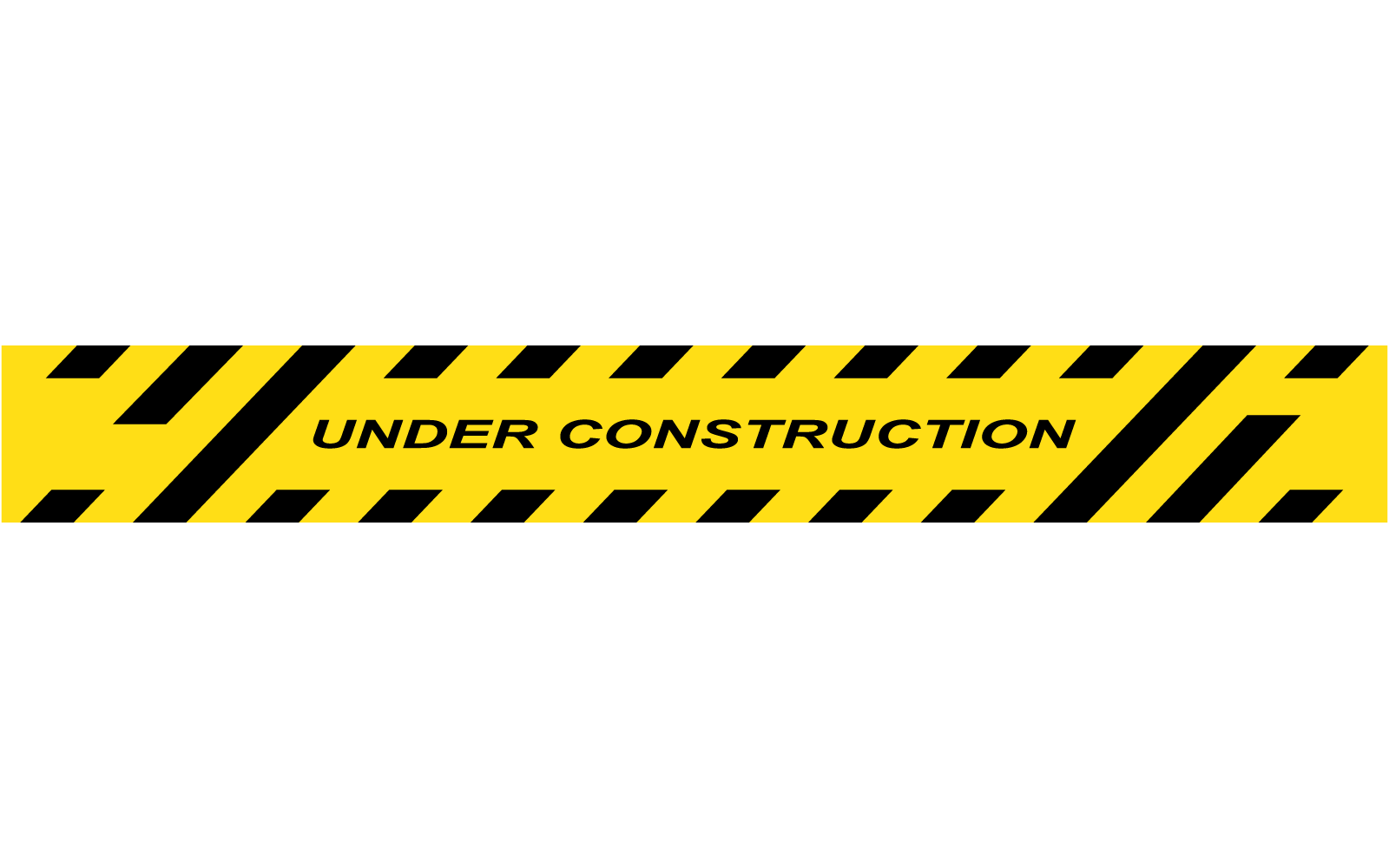 Under construction Black and yellow safety line background vector template Logo Template