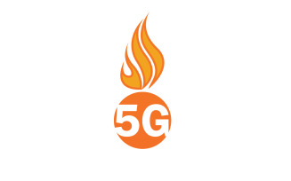 5G signal network tecknology logo vector icon v23