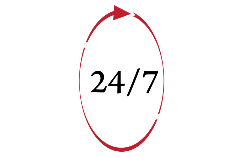 24 hour time icon logo design v26 Logo Template