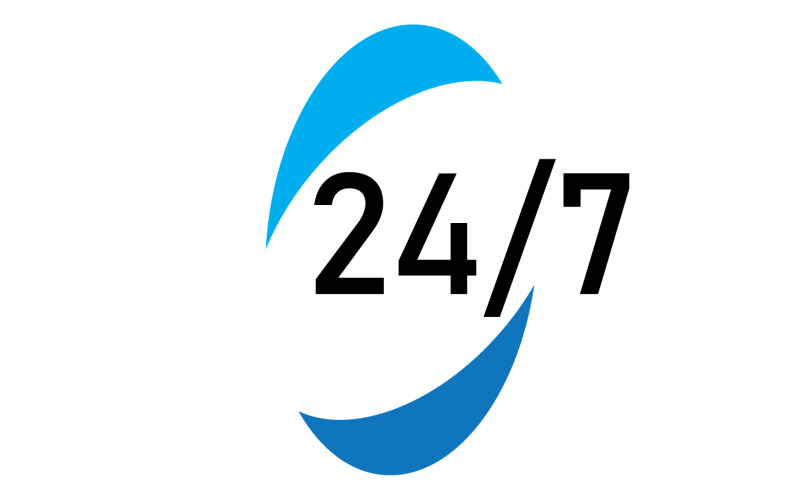 24 hour time icon logo design v27 Logo Template