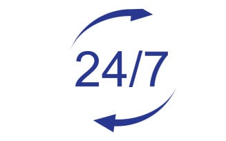 24 hour time icon logo design v38
