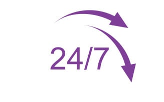 24 hour time icon logo design v46
