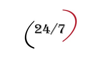 24 hour time icon logo design v60