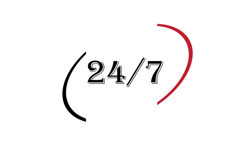 24 hour time icon logo design v60 Logo Template