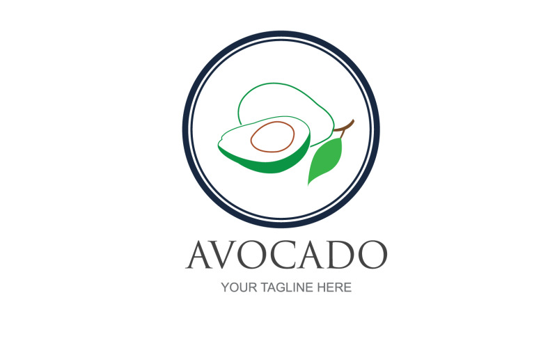 Avocado fruits icon vector logo design v40 Logo Template
