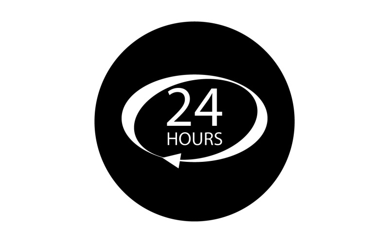 24 hour time icon logo design v121 Logo Template