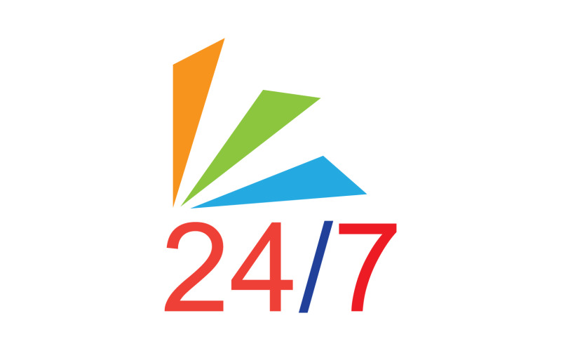 24 hour time icon logo design v129 Logo Template