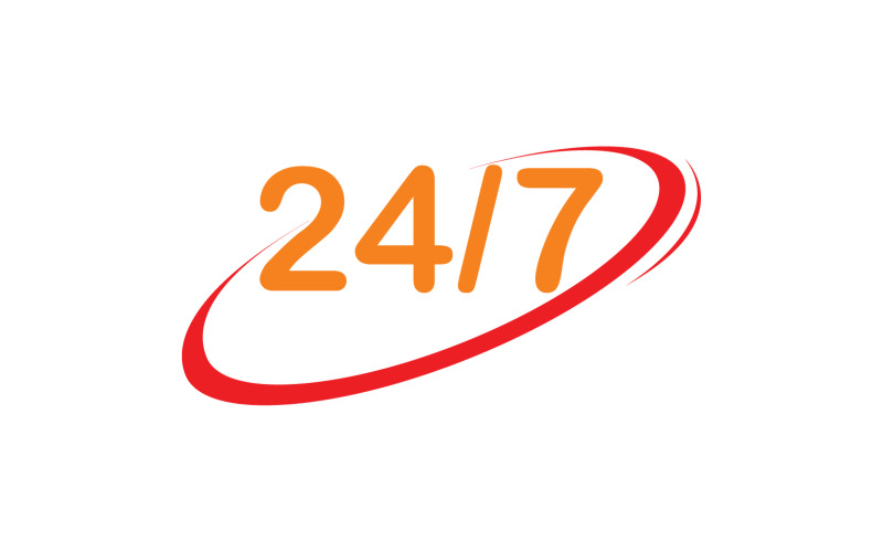 24 hour time icon logo design v130 Logo Template