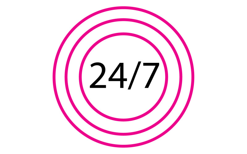 24 hour time icon logo design v133 Logo Template